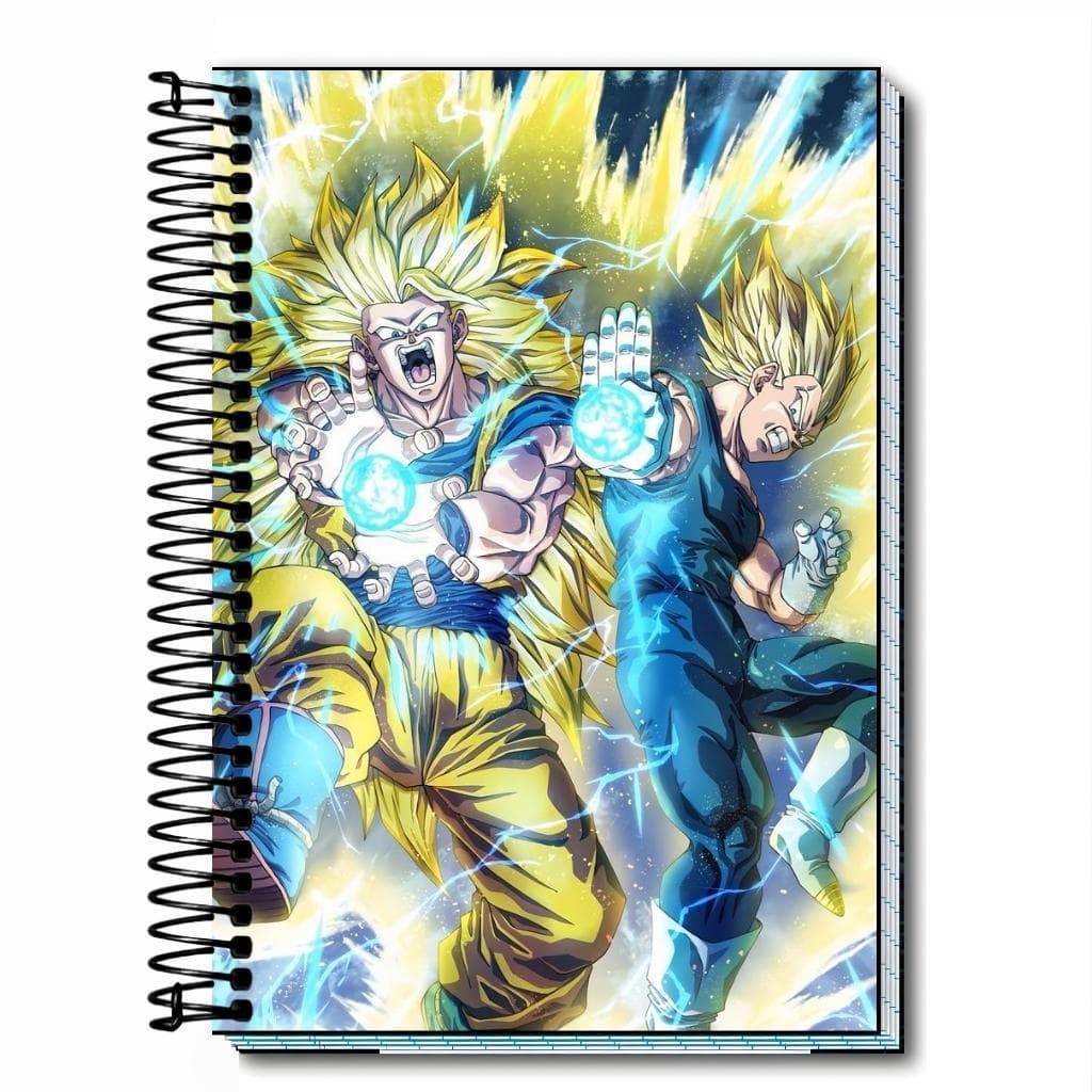 Caderno Escolar Universitário tema de dragon ball saga z  Capa Dura Personalizado 01 a 20 Matérias, full