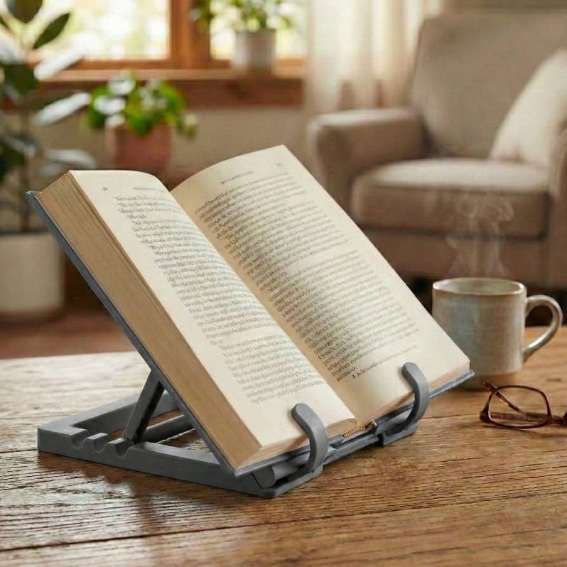 Suporte De Mesa Para Livros Ajustável Com Apoio De Página