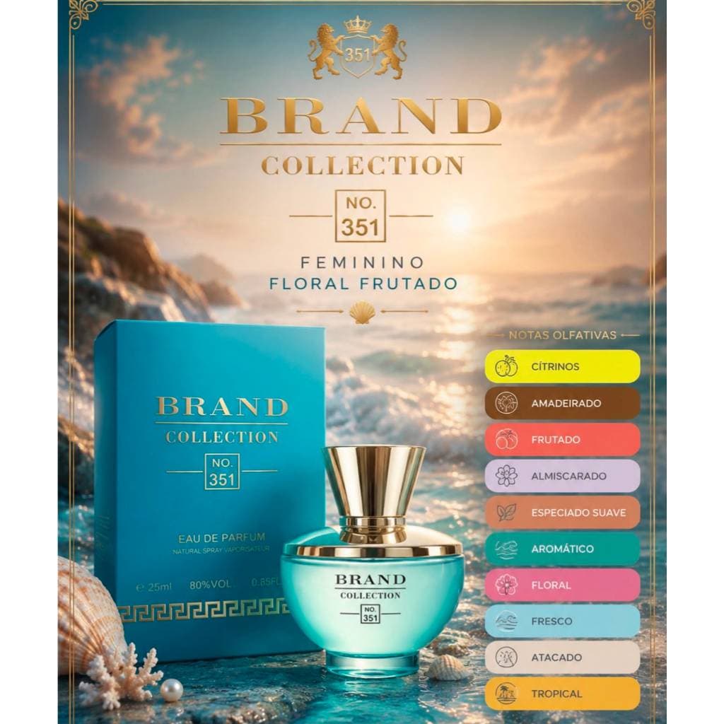Perfume Feminino Brand Collection Dylan Turquoise 25ml Alta Fixação Inspirado Longa duração Eau de Parfum