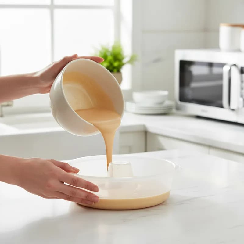 Forma de Pudim 1,9L para Micro-ondas Sobremesas Bolo Multiuso e Versátil de Plástico Nitronplast