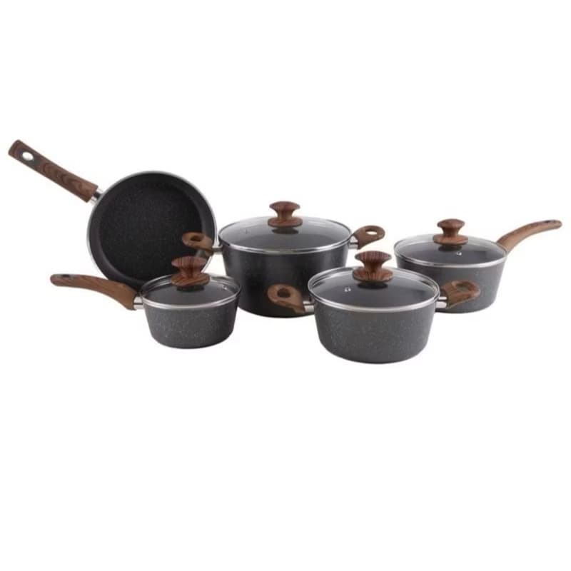 Jogo de Panelas Ceramic Life Stone Wood – 5 Peças