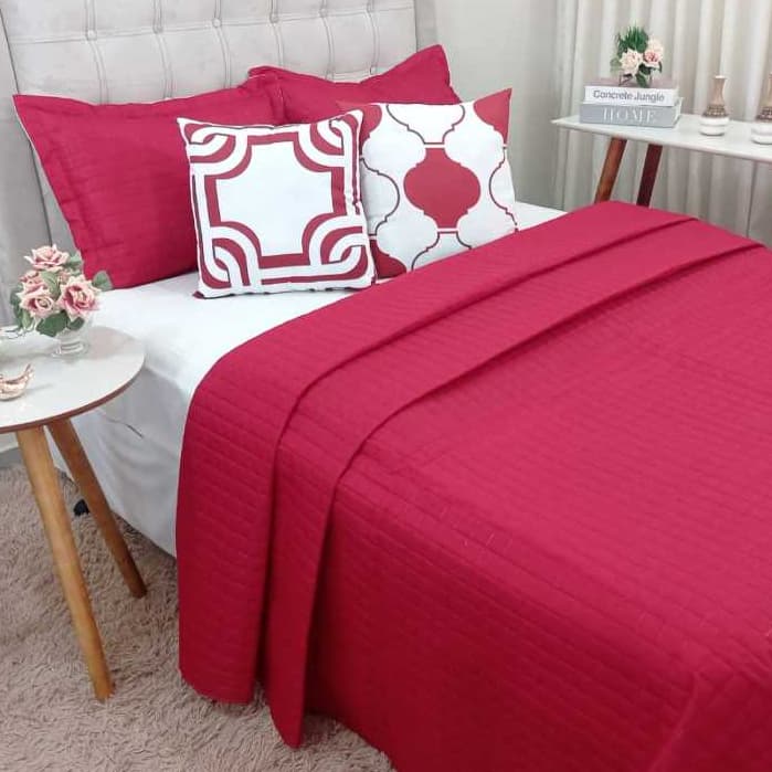 Kit Cobre Leito Basic 5 Peças Casal Queen Matelado Ultrassônico