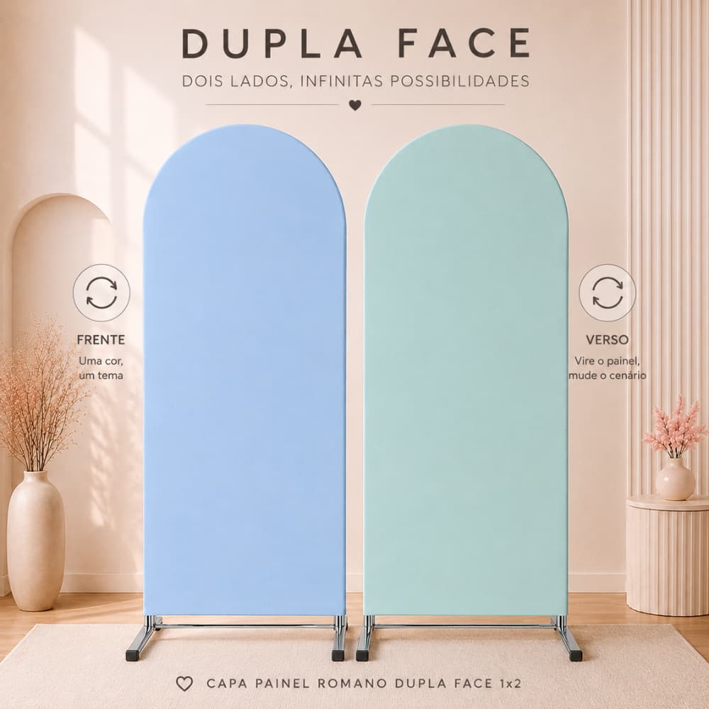 Capa Painel Festa Dupla Face 1,00x2,00m Fundo Decorativo Painel Romano