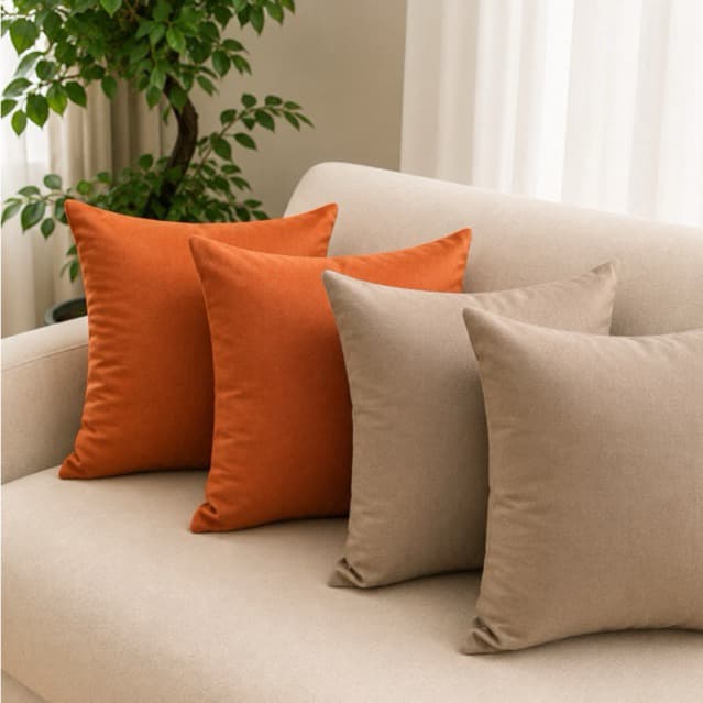 kit 04 Capas de Almofadas Suede luxo 45x45 C/Ziper reforçado