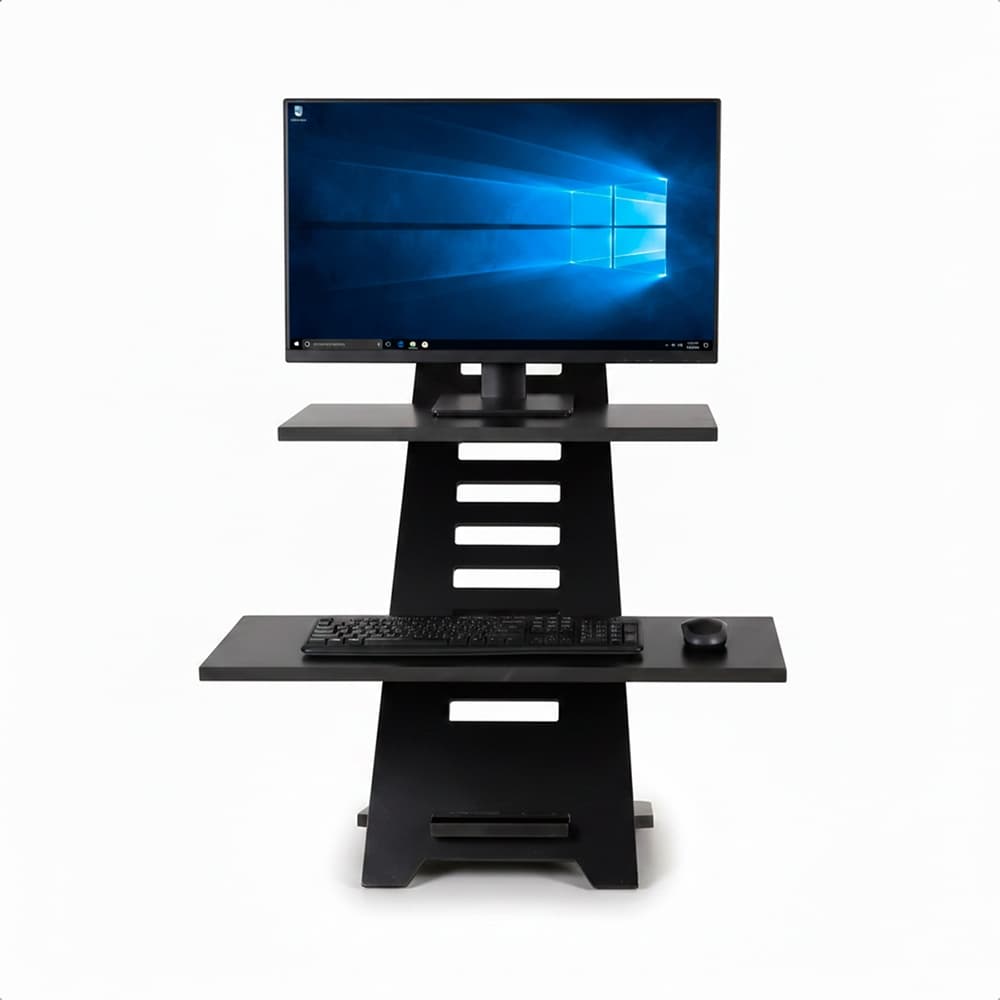 Suporte Ergonômico Para Monitor Teclado Mesa Home Office Altura Ajustável 12 Níveis Estação de Trabalho