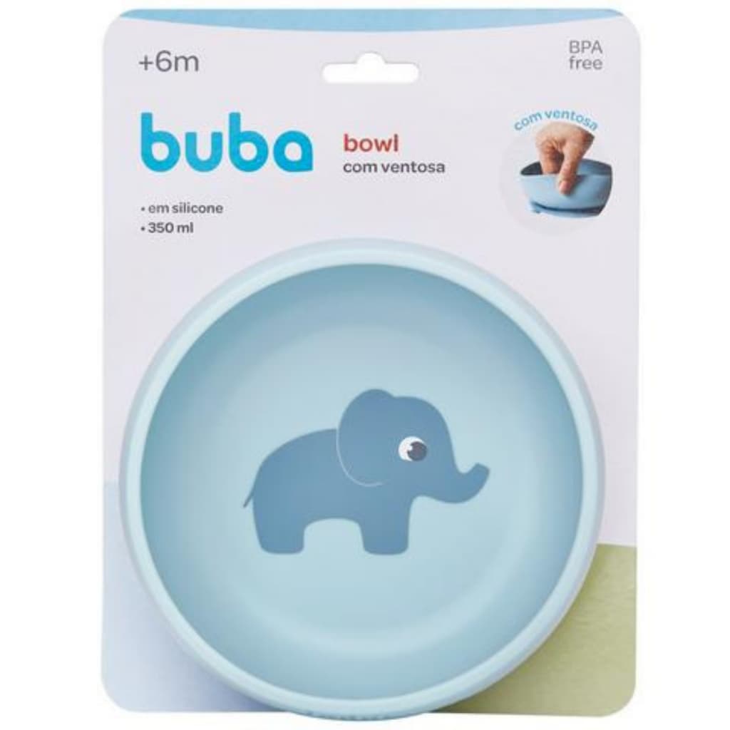 Pratinho Fundo Bebê Bowl Em Silicone Com Ventosa Buba Cloudy Animais
