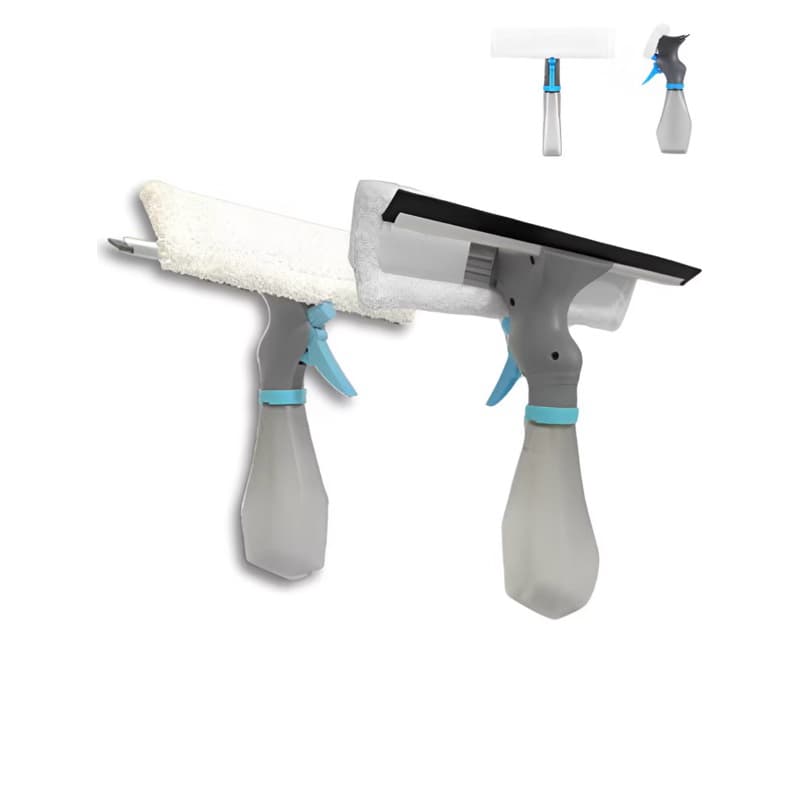 Mop Spray Celeste com Reservatório 250ml Vidro Rodo 3 Em 1 Limpeza em Geral Vidro Janela