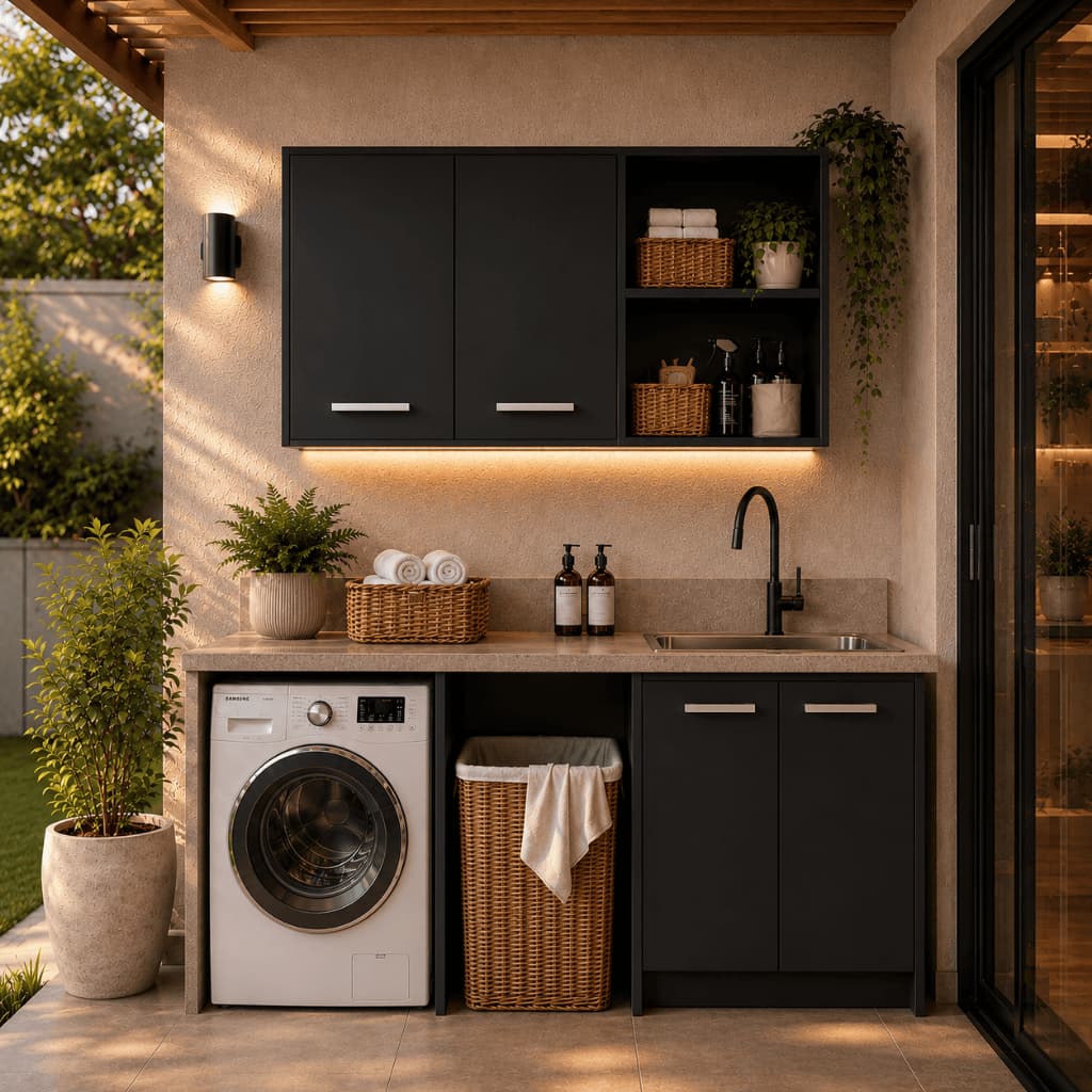 Chegou Novo Armário Aéreo Multiuso Lavanderia E Cozinha Com Nicho e 2 Portas Moderno Compacto