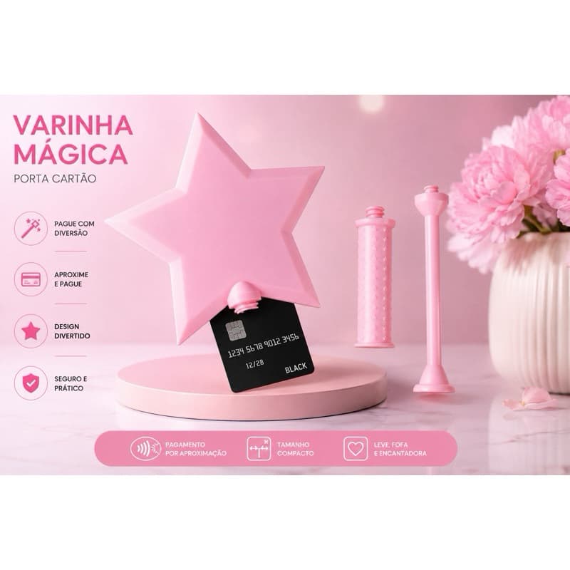 Varinha Mágica Porta Cartão por Aproximação | Suporte para Cartão NFC | Presente Criativo