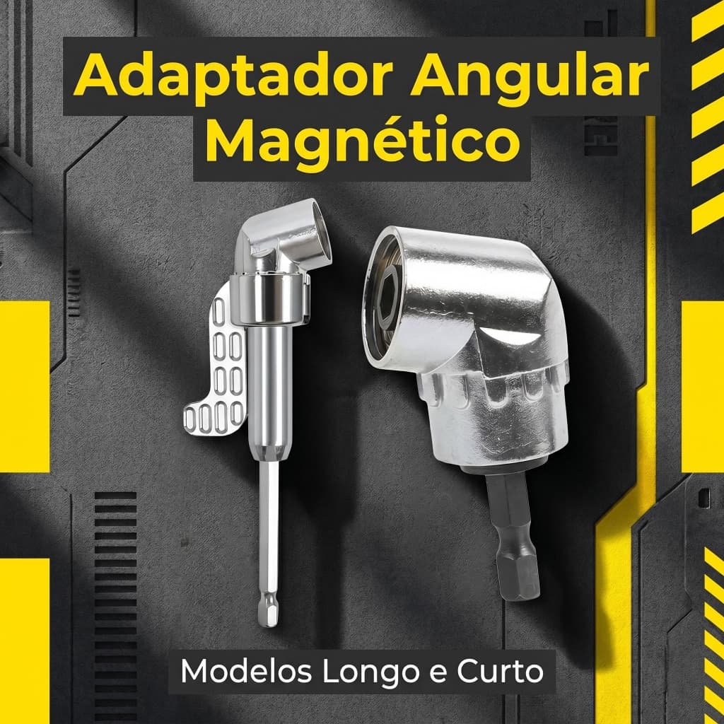 Adaptador de Ângulo Longo para Parafusadeira Resistente e Conveniente