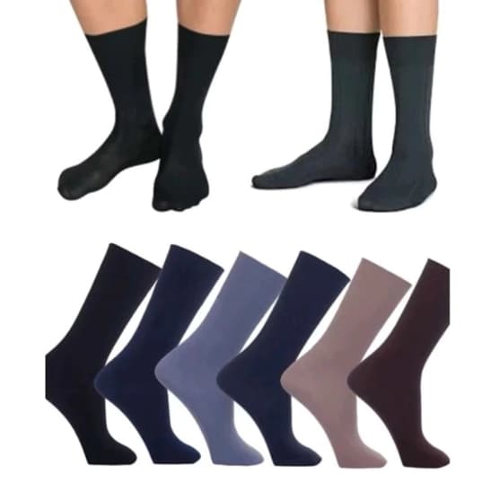 Meia social fina kit 12 pares