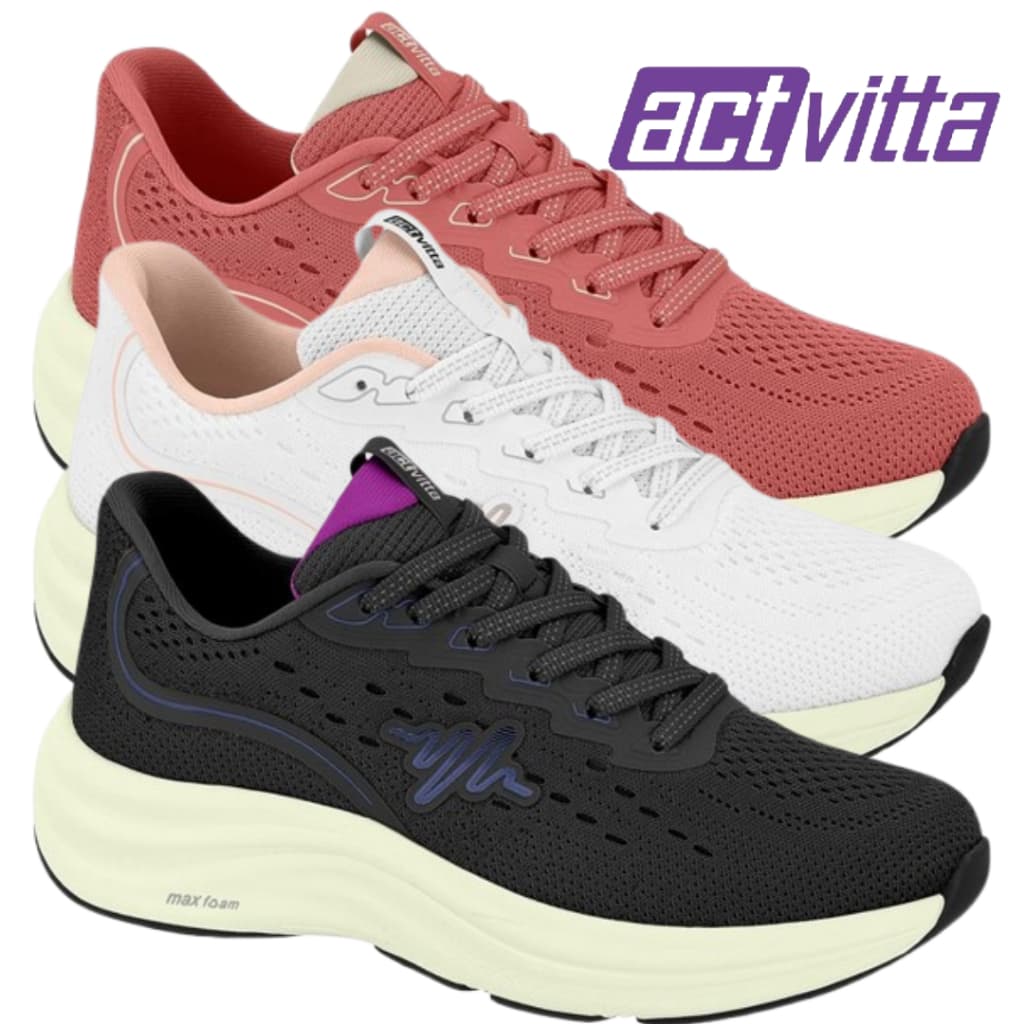 Actvitta Tênis Feminino 4861.101 Esportivo Caminhada Corrida Academia Confortável