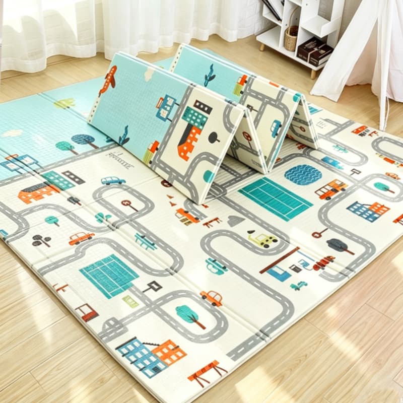 Tapete EVA Infantil Dupla Face Antiderrapante 200x180cm – Macio e Reforçado para Berço e Sala de Brinquedos