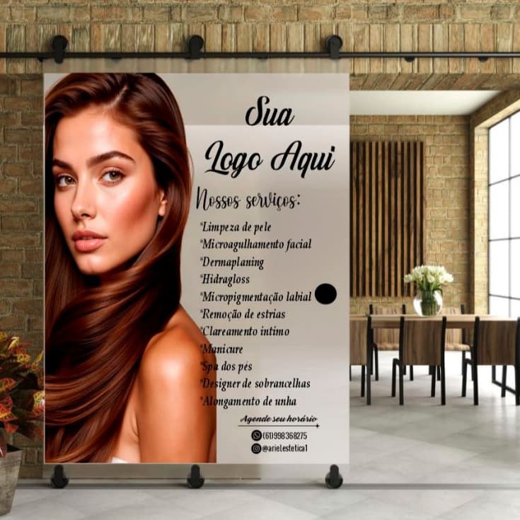 Adesivo Decorativo Perfurado Microperfurado Vidro Porta Janela Personalizada Sua Logo Suas  informações