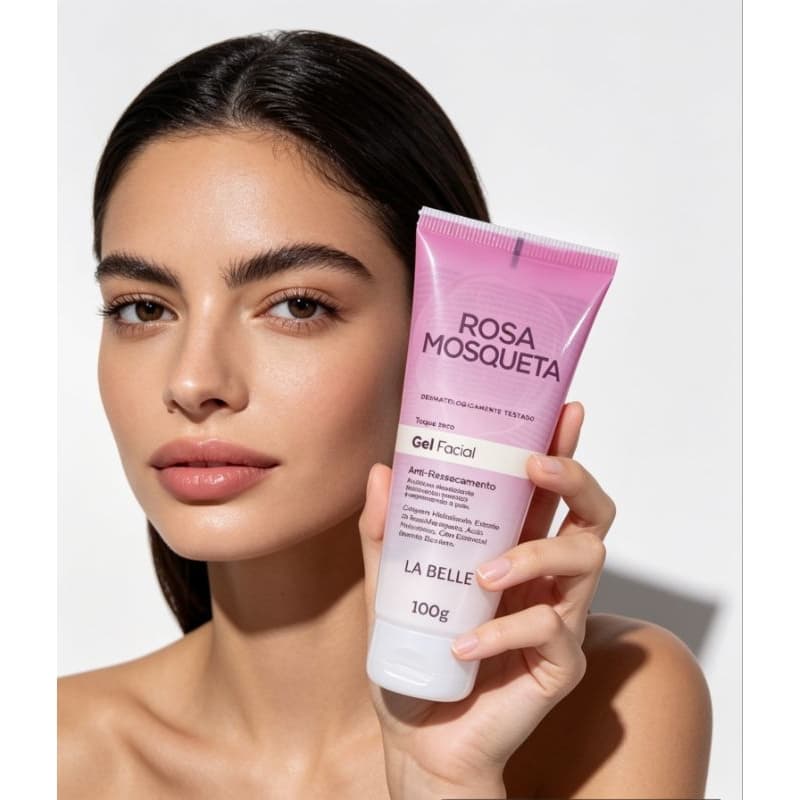 Gel Facial Rosa Mosqueta La Belle 100g – Hidratação, Toque Seco e Anti-Ressecamento