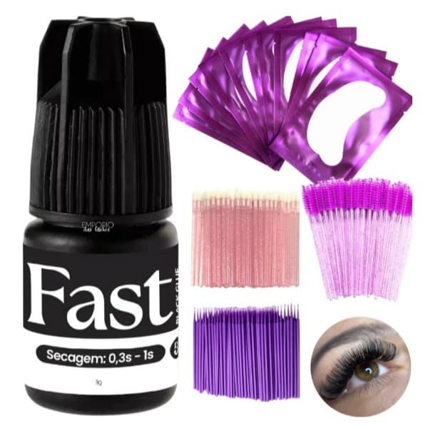 Cola de Cílios Fast Beautify Pro Adesivo Cola de Cílios para Extensão 3g Alongamento de Cílios