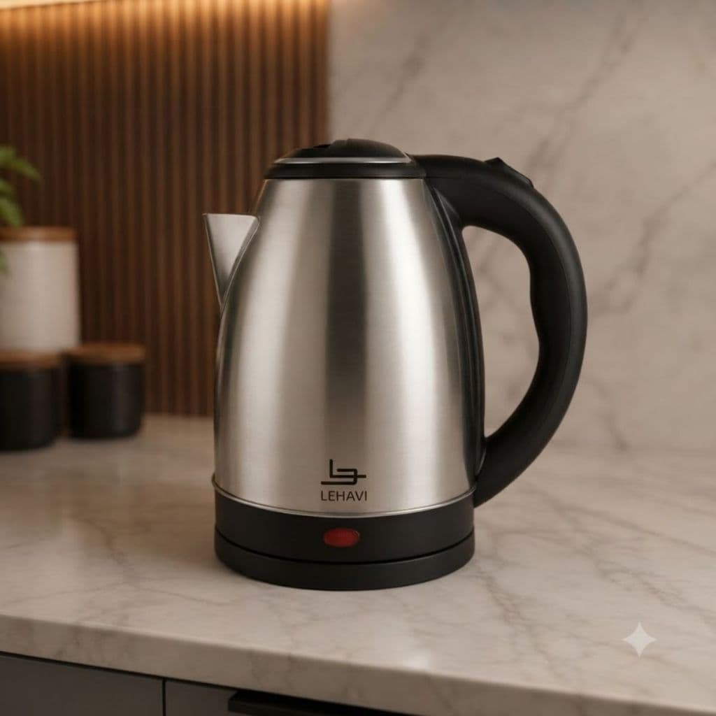 Chaleira Eletrica Inox Base Giratoria 1800ml Rapido Aquecimento Design Moderno
