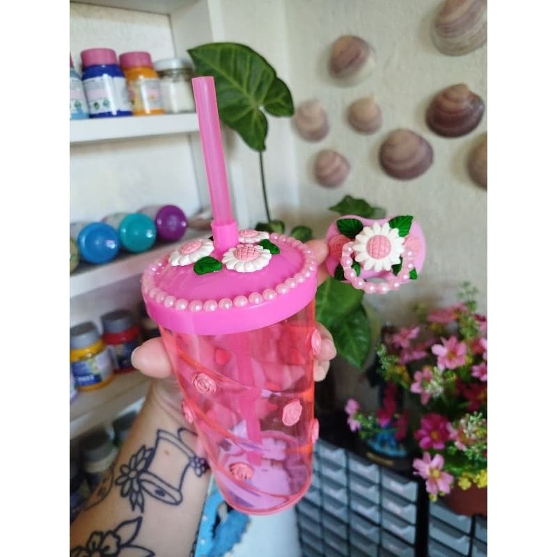Copo Erê Florzinha + chupeta 🌸🌺🌹