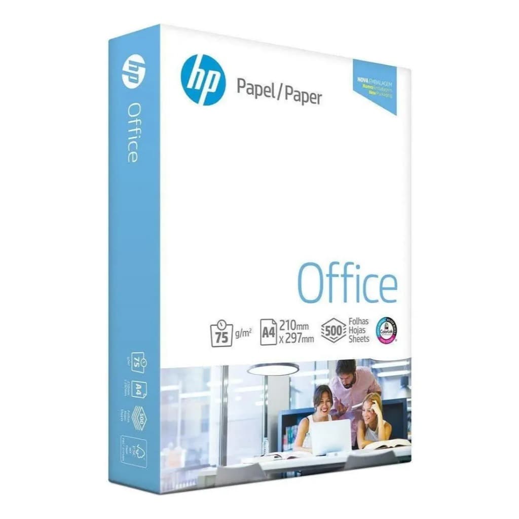 Papel Sulfite Hp Office A4 210 Mm X 297 Mm Branco 500 Folhas