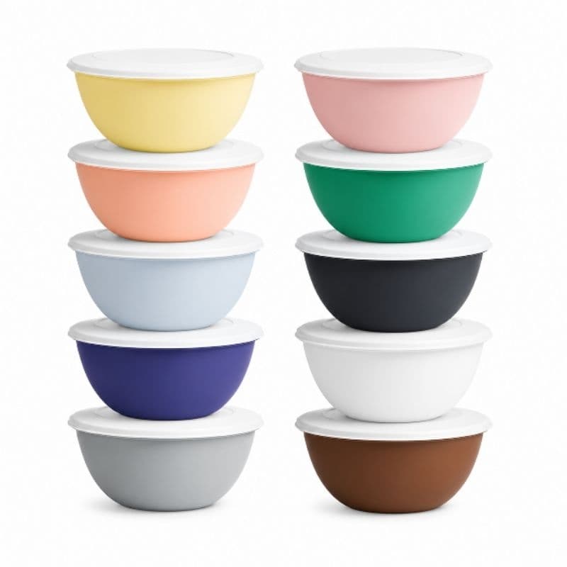 Kit Pote de Cozinha Tigela Saladeira 3,750L Plástico Livre de BPA Multiuso