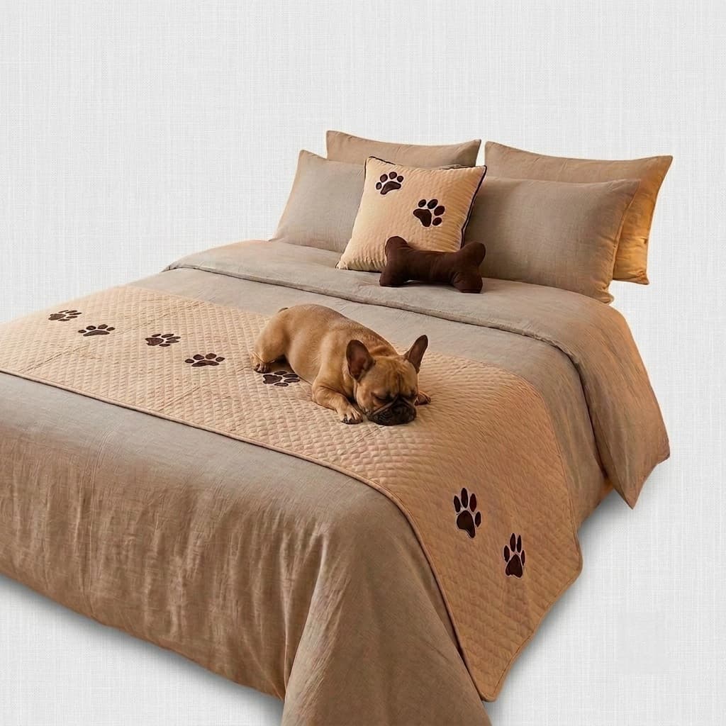Kit Peseira Casal Padrão Impermeável Protetor de Cama para Pets