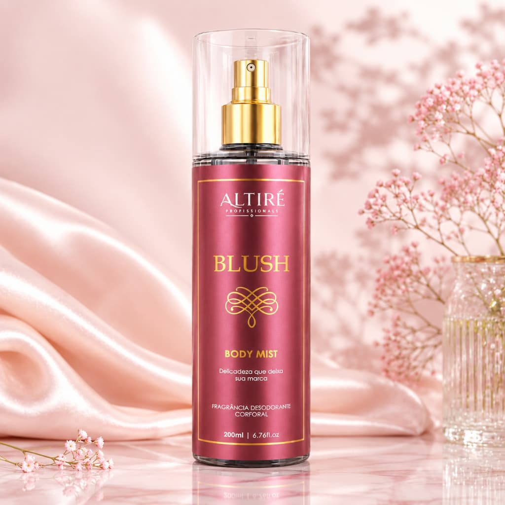 Body Mist Feminino Blush Altiré 200ml Perfume Corporal Fragrância Delicada Longa Sensação de Frescor