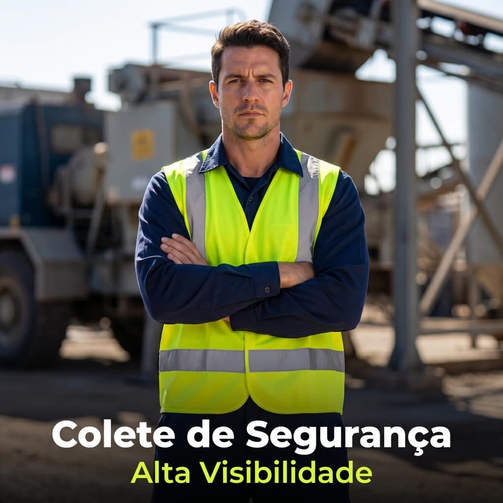 Colete de Segurança Refletivo Alta Visibilidade Uso Diário Conveniente