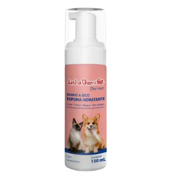 BANHO A SECO ESPUMA HIDRATANTE 150ML - CHEMITEC USO VET