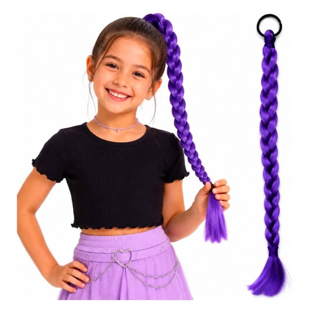 Trança Roxa Guerreiras Do Kpop Rumi Fantasia Cabelo Aplique