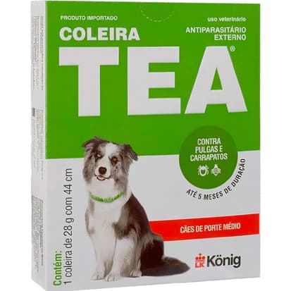 Coleira Antipulgas Tea 327 28g Para Cães Porte Médio 44cm