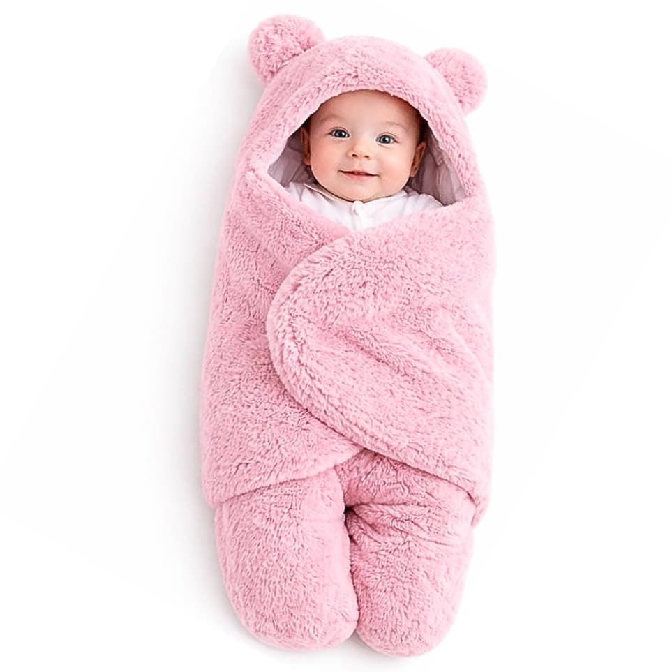 Cobertor de Bebe Modelo Ursinho Antialérgico 64cm Inverno Infantil Enxoval Bebe