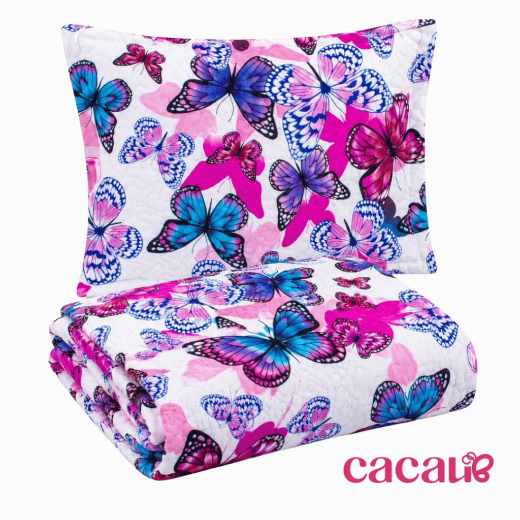 Cobre Leito Solteiro Colcha Matelada Estampada 2 Peças Lençol de Cima + Fronha