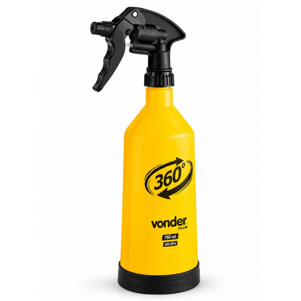 Pulverizador Manual 360° 750ml para Limpeza e Estética Automotiva com Bico Regulável Vonder