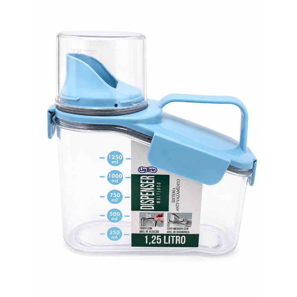 DISPENSER PARA SABÃO LÍQUIDO 1,25L – PRATICIDADE E ORGANIZAÇÃO PARA SUA LAVANDERIA