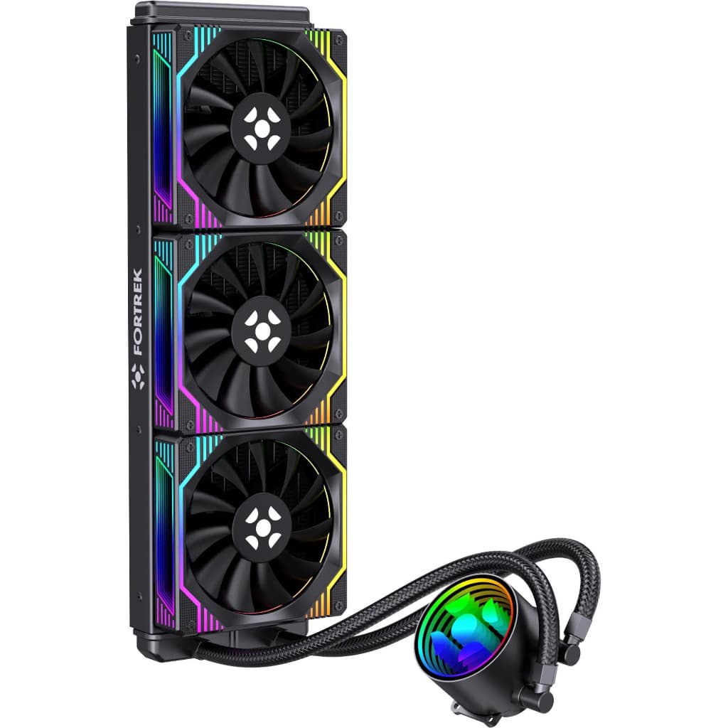 Water Cooler Triplo Fortrek Breezy Fan ARGB Rainbow, 360mm, Preto ou Branco