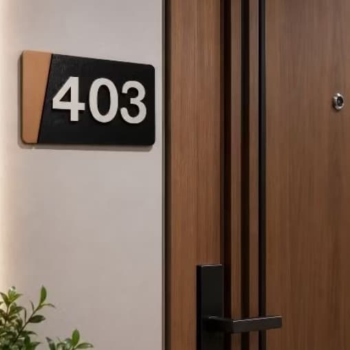 Placa personalizada para porta, apartamento, casa 15x8 em mdf