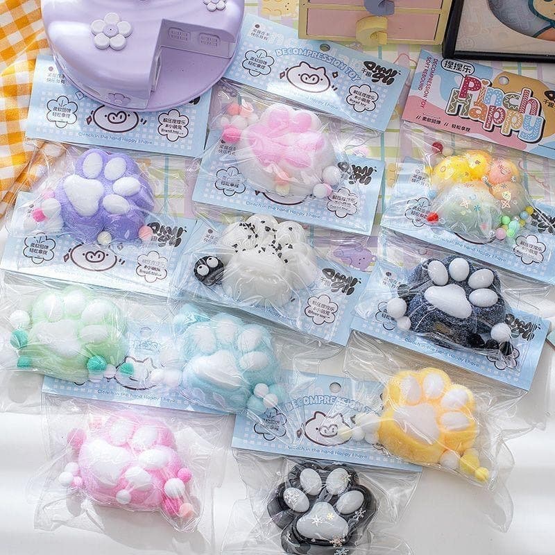 Squishy Pata de Gato Anti Estresse  Cores Sortidas Envio Aleatório Embalagem Individual