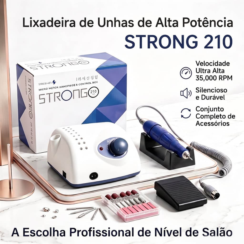 Motor Lixadeira Elétrica Profissional STRONG 210/211 Para Unhas