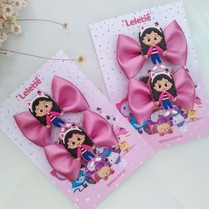 Par Laços Gabby Xuxinha liguinha Cabelo Infantil Casa Mágica Tiara Gabby