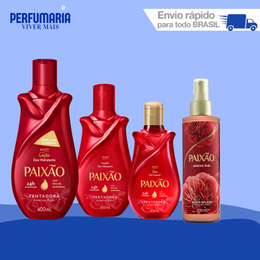 Kit Paixão Tentadora | Body Splash + Hidratante + Óleo