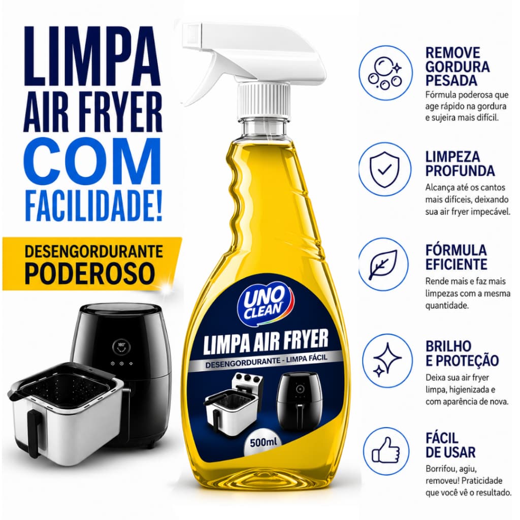 Limpa Air Fryer 500ml Espuma Desengordurante Remove Gordura Incrustada Limpa Forno Fogão Grelha Limpeza Pesada Fácil Uso