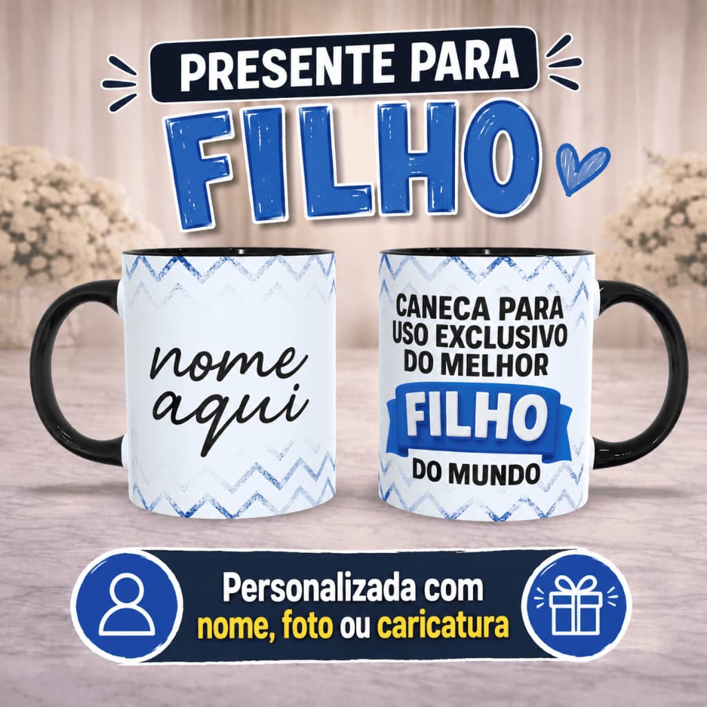 Caneca Melhor Filho Do Mundo | Presente Para Filho