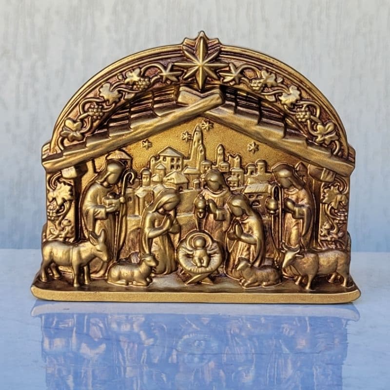 Escultura Mini Presépio Sagrada Família Decorativo Natal (14x11.5cm)