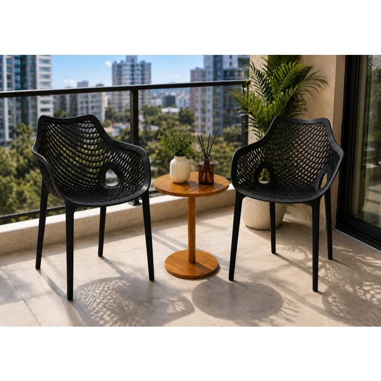 Kit Mesa Orgânica + Cadeiras Suits Moderna Polipropileno