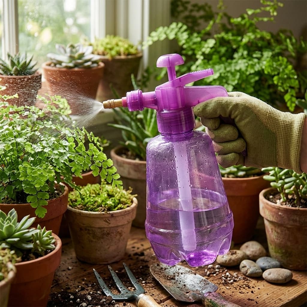 Pulverizador Borrifador de Pressão Manual Acumulada 1,6 Litros Jardim Horta Bico Regulável