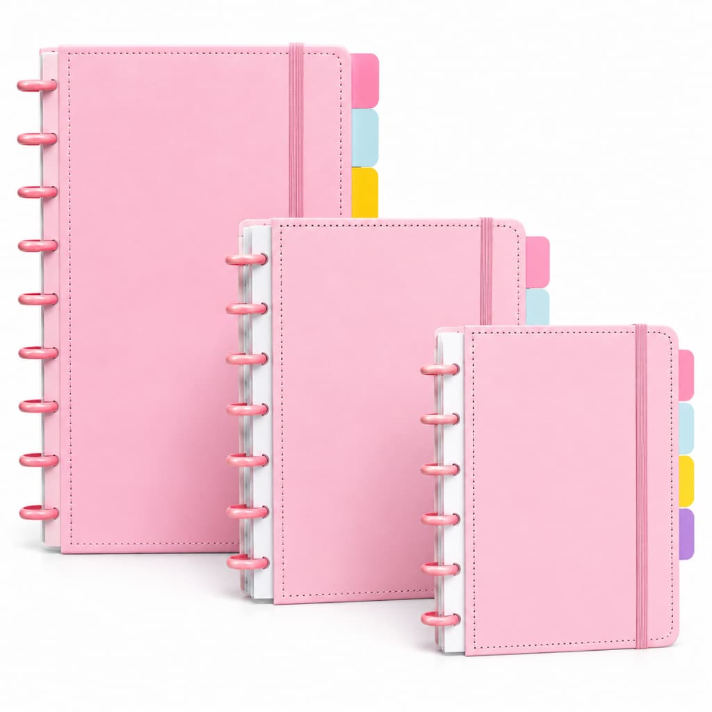 Kit Caderno Inteligente de Discos Com Duas Unidades Tamanhos: A5 + A4  Em Diversas Cores Papelaria