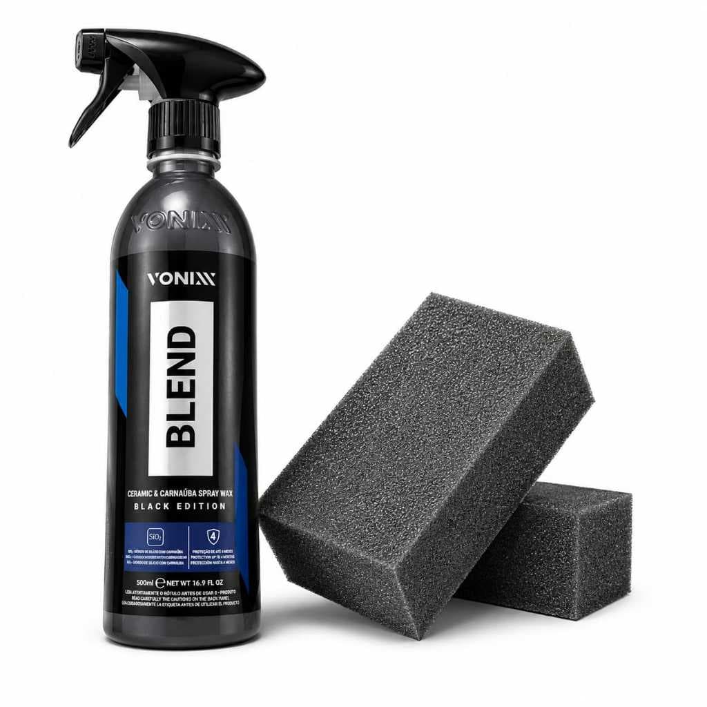 Kit Cera Blend Spray Preto Vonixx Vitrificadora + 1 Aplicador Espuma