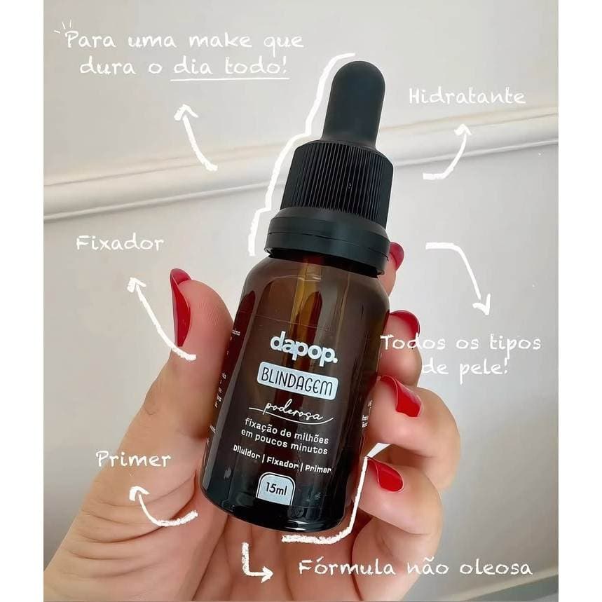 Blindagem Dapop 15ml - Primer, Diluidor e Fixador para Maquiagem com Alta Fixação e Proteção