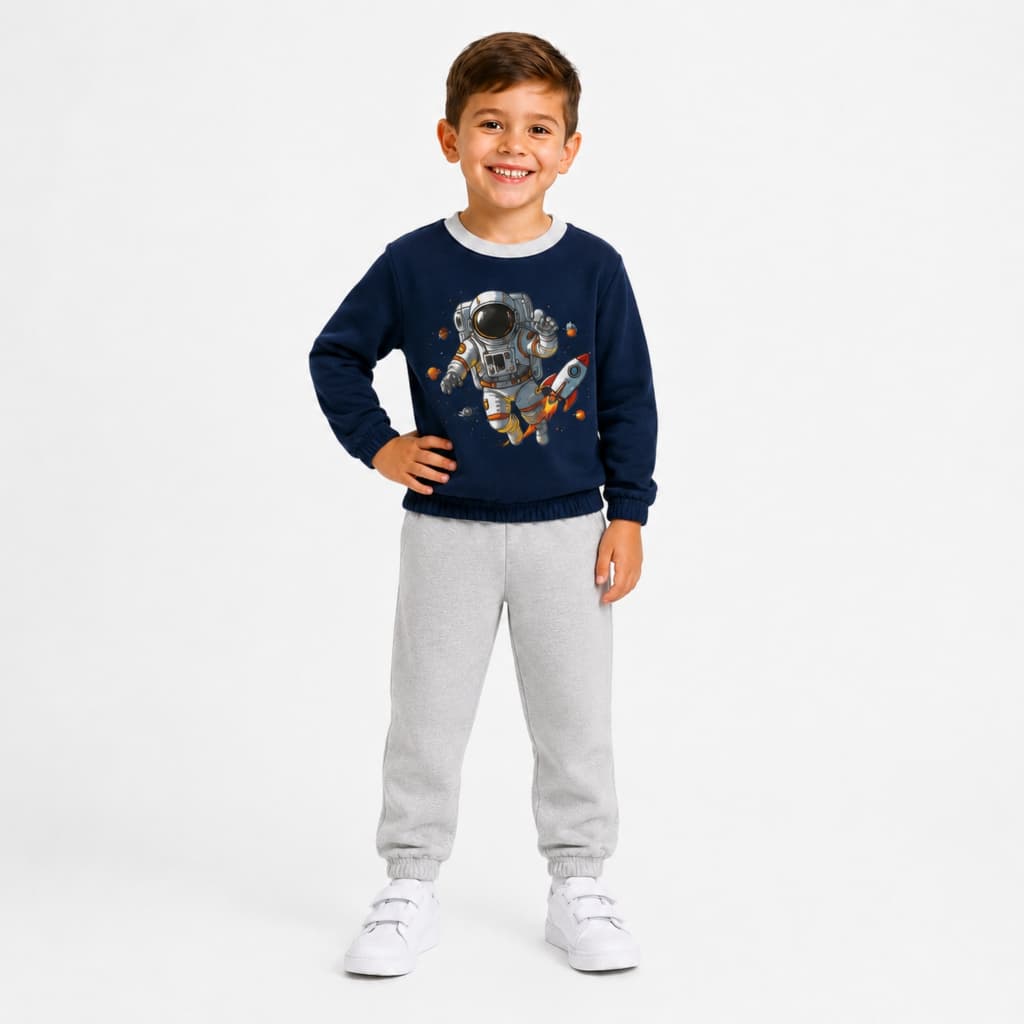 Conjunto Sortido Moletom Infatil Peluciado Masculino/Menino Elastico Na Manga e Na Barra Quentinho Inverno