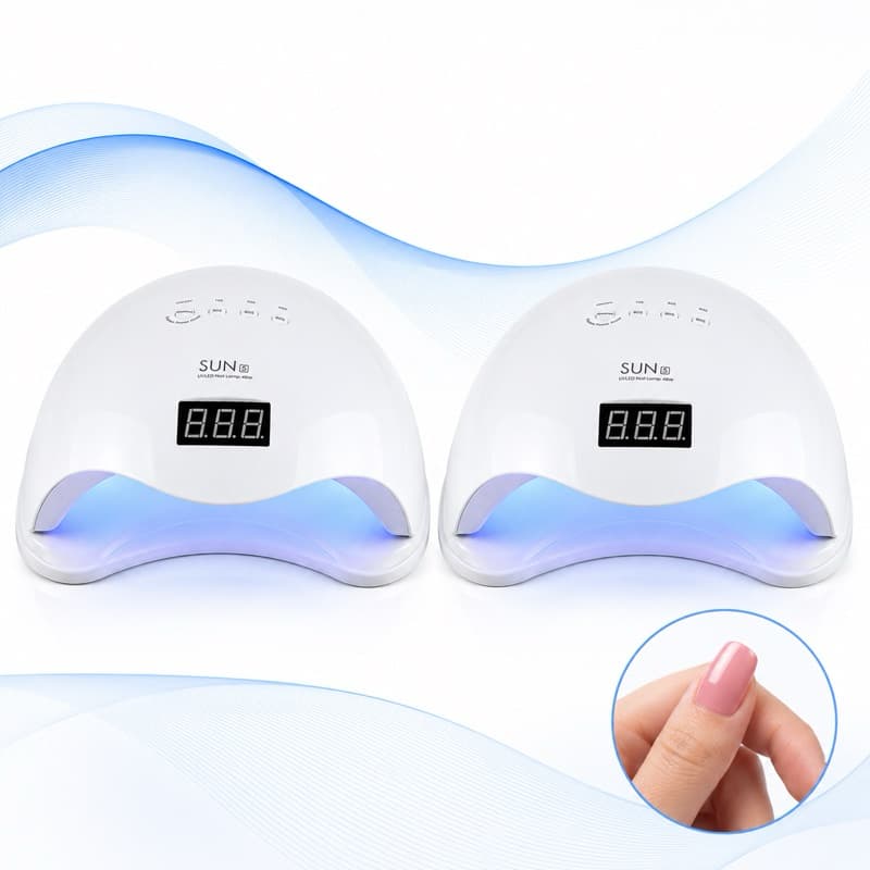 Kit 2 Cabines Secadora de Unhas UV LED SUN 5 48W Sensor Inteligente Timer Digital para Gel e Fibra